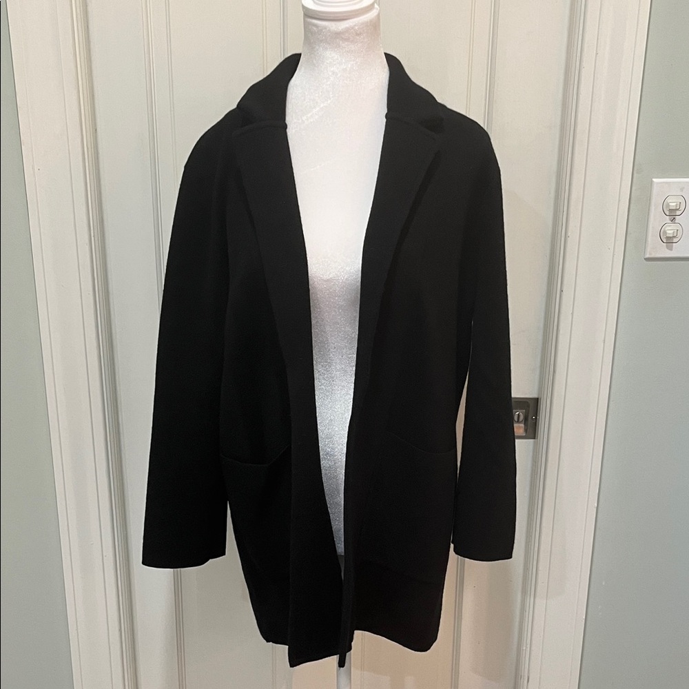 J. Crew Black Wool Sweater Blazer